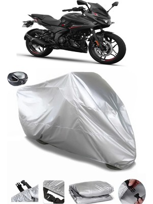 CoverPlus Bajaj Pulsar F 250  Arka Çanta Uyumlu Su Geçirmez Motosiklet Brandası