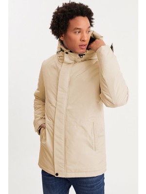 River Club  Erkek Astarlı Su ve Rüzgar Geçirmez Kapüşonlu Kışlık Mont & Kaban & Parka PA-170