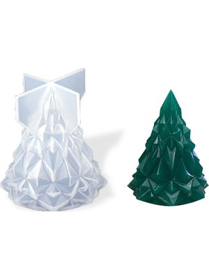 Depposite Epoksi Silikon Kalıp Yılbaşı Ağacı Kristal Kalıp 6 cm x 5 cm