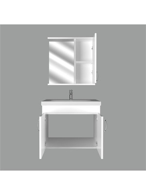 Ert Concept Star Kare Banyo Dolabı 65 cm Asma Beyaz