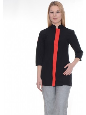 Formteks Aşçı Ceketi Bayan Siyah