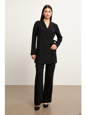 Vavinor Biyeli Ceket Pantolon Takım - Siyah