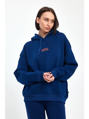 Odda Küçük Baskılı Kapüşonlu Sweatshirt