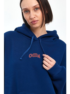 Odda Küçük Baskılı Kapüşonlu Sweatshirt