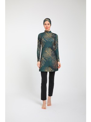 Chelly Kadın Likralı Tam Kapalı Tesettür Mayo (Boru Paça Alt) S 3730 - S 3735