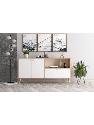 Flora Design Zara Konsol / Konsol / Çok Amaçlı Dolap 160 cm