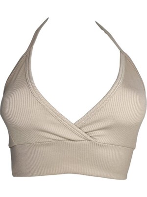 Vogsign 282 Kadın Arkadan Bağlamalı Fitilli Crop Bustiyer