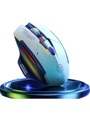 Polham 2.4g Kablosuz Şarjlı Süper Sessiz Oyuncular Için Mouse, 6 Tuşlu 2400DPİ Gecikmesiz Mouse