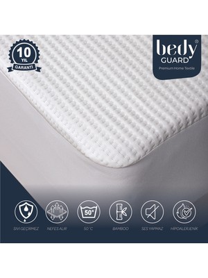 Bedy Guard Premium Bamboo Ultra Sessiz Sıvı Geçirmez Yatak Koruyucu Alez