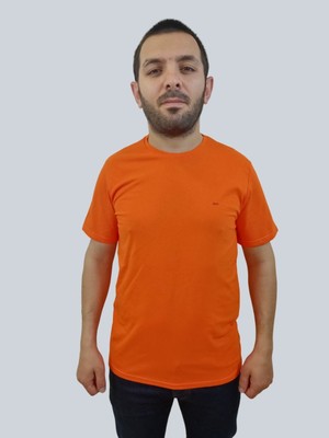 Daniel Milano Erkek Sport Sıfır Yaka Oranj Tişört