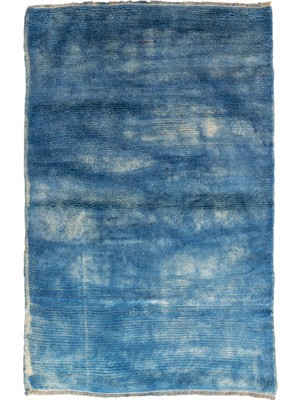 Soho Antiq Bluish Mavi Abrajlı El Dokuma Tülü Halı 128X198 cm