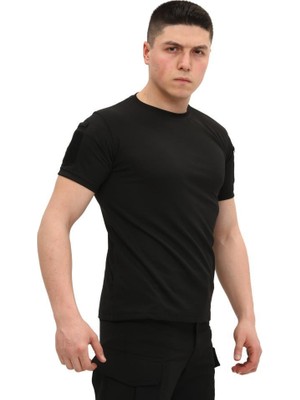 Single Sword Bisiklet Yaka Kısa Kol Taktik T-Shirt Renk: Siyah Beden: M Modeli
