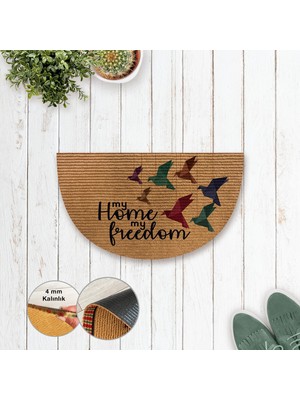 B Home Yarım Ay Halı Paspas - My Home My Freedom