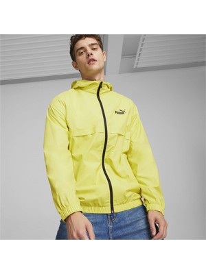 Puma Erkek Lime Sheen Puma Ess Solid Windbreaker Yeşil Erkek Sweatshirt