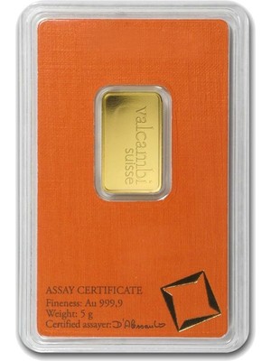 Valcambi 5 Gram Orange Bar Altın (999.9) 24 Ayar Külçe Altın