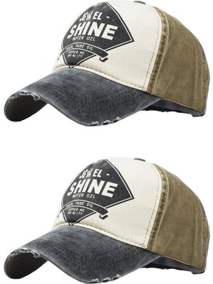 Tezzgelsin Eskitme Jewel Shine Ayarlanabilir Beyzbol Kep Şapka Baseball Şapka 2'li Set
