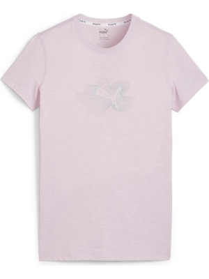 Puma Kadın Grape Mist Puma Women’s Graphıc Radıant Run Tee Lila Kadın T-Shirt