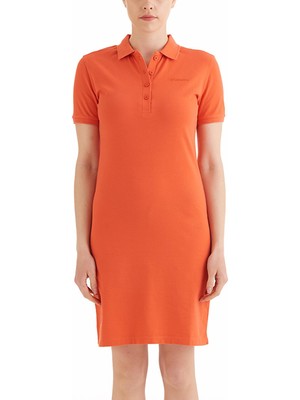 Columbia CS0378_847 Csc Basic Polo Dress Turuncu Kadın Kısa Kollu Elbise