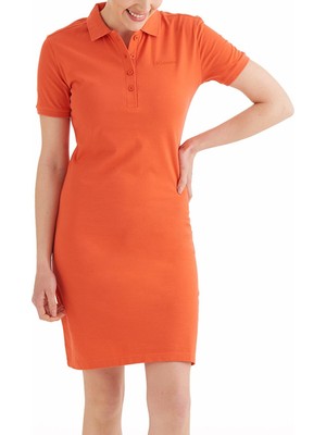 Columbia CS0378_847 Csc Basic Polo Dress Turuncu Kadın Kısa Kollu Elbise