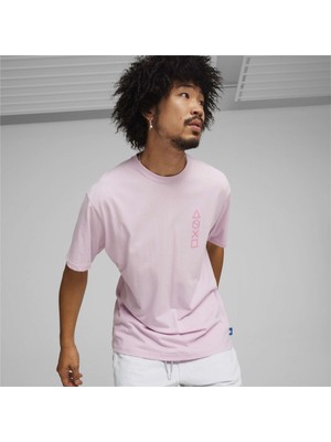 Puma Erkek Grape Mist Puma x Playstatıon Elevated Tee Lila Erkek T-Shirt