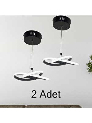 Supply Home 2 Adet Modern Witchers Tekli Krom Sarkıt LED Beyaz Power Ledli Salon Mutfak Oda Hol Ledli Avize