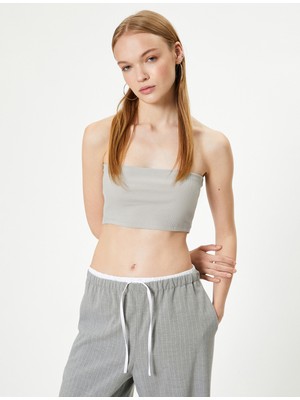 Koton Crop Straplez Üst Ribanalı Pamuklu