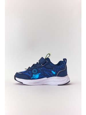 Dudino Kids Footwear Uzay Mavi Erkek Wonder Işıklı Cırt Cırtlı Çocuk Sneaker