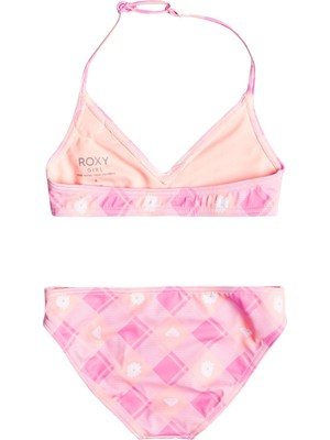 Roxy Flower Plaid Tri Çocuk Bikini Takımı