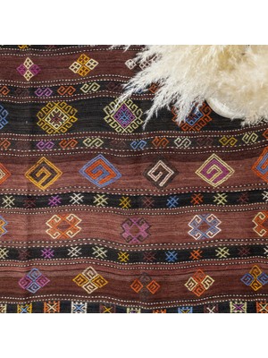 Soho Antiq Tamilla Etnik Desenli El Dokuma Cicim Kilim 204X375 cm