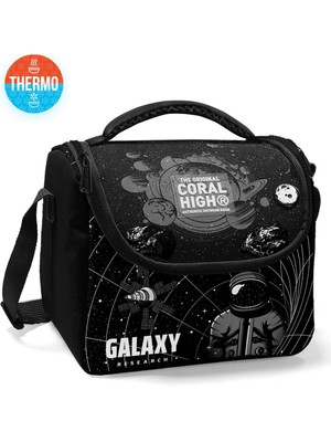 Coral High  Siyah Galaxy Desenli Thermo Beslenme Çantası 11784