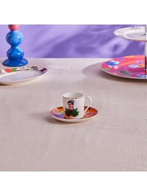 Karaca Frida Kahve Fincanı ve Tabağı Turuncu 90 ml