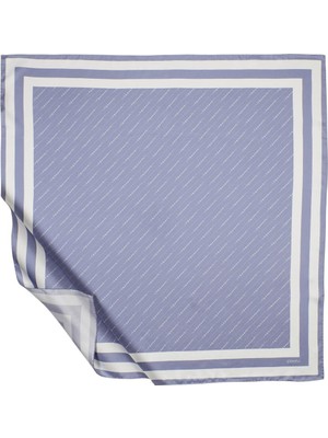 Ipekevi Twill Ipek Eşarp - Çizgili Signature - Violet
