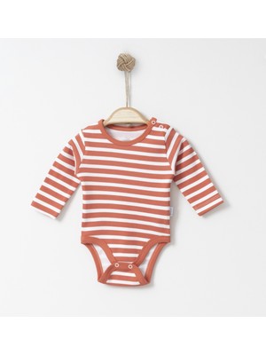 Bibaby Bebengo BE4089 Çizgili Uzun Kol Body Kiremit