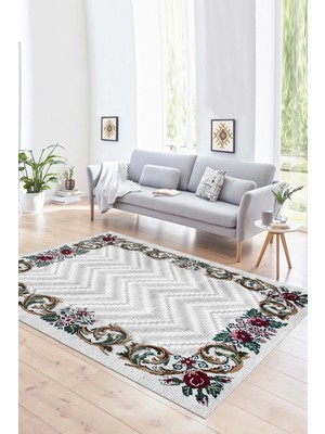 Napoli Home Dijital Baskılı Kaymaz Yıkanabilir Modern Desen Yolluk Mutfak Salon Halısı, N-Modern-49-Renkli,