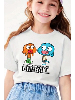 Only Trendwear  Çocuk Gumball Baskılı Pamuklu Tshirt