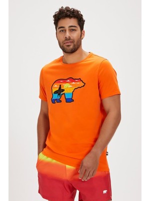 Bad Bear Gleen T-Shirt Orange Erkek T-Shirt Turuncu S-Xxl