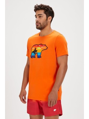 Bad Bear Gleen T-Shirt Orange Erkek T-Shirt Turuncu S-Xxl