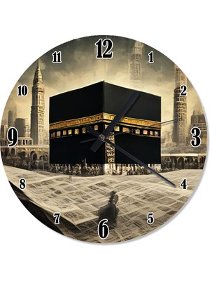 Karizma Tablo Gazete Fonunda Kabe Tasarım Duvar Saati