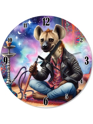 Tablomega Çakal Nargile Keyfi Sessiz Duvar Saati