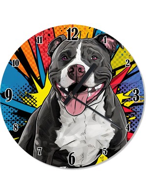 Karizma Tablo Sevimli Köpek Dekoratif Duvar Saati