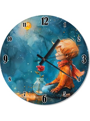 Tablomega Çocuk ve Çiçek Dekoratif Duvar Saati