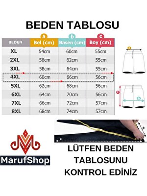 Maruf Shop Erkek Büyük Beden 118-156 Kilo Arası Için Uygun Kargo Cepli Kot Şort Mavi