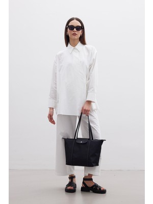 Manuka Kruvaze Kapama Premıum Gömlek Ekru