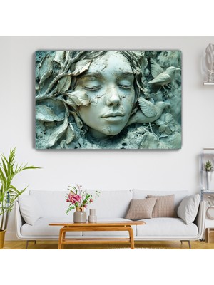 Arkeot Tabiatın Sukuneti Kanvas Duvar Tablosu - Ev Salon Oturma - Yatak Odası Ofis Dekorasyonu - 3D Görünüm