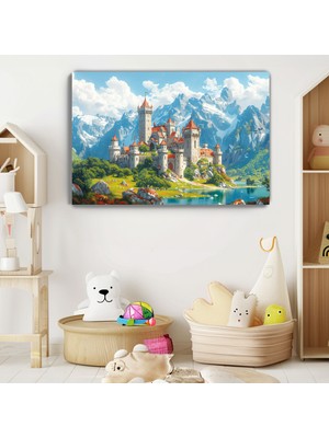 Arkeot Masallar Diyarı Kanvas Duvar Tablosu - Bebek - Çocuk Odası Dekorasyonu - Hayal Gücü ve Yaratıcılık