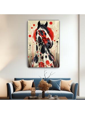 Arkeot Zarif At Kanvas Duvar Tablosu - Ev Salon Koridor Oturma Odası Ofis Dekorasyonu