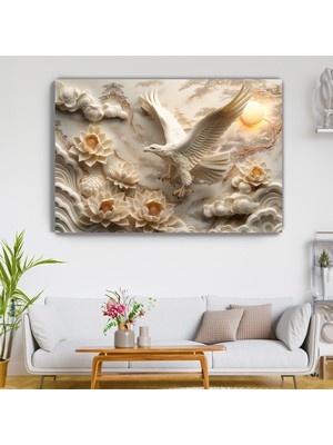 Arkeot Göksel Yükseliş Kanvas Duvar Tablosu - Ev Salon Oturma - Yatak Odası Ofis Dekorasyonu - 3D Görünüm