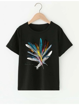 Hanclo Çocuk Oversize Tüy Pamuklu Bisiklet Yaka Tişört