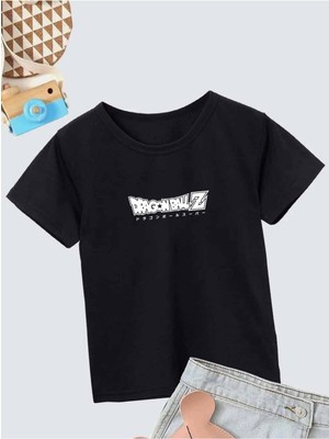 Hanclo Rahat Kalıp Pamuklu Baskılı Siyah Çocuk T-Shirt
