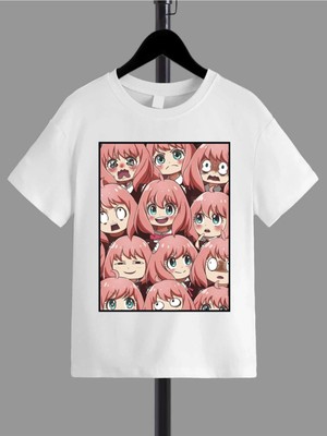 Hanclo Rahat Kalıp Pamuklu Baskılı Beyaz Çocuk T-Shirt